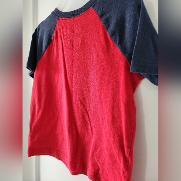 5t Jumping Beans red‎ blue raglan basics t-shirt Baseball Valentines Patriotic - Picture 4 of 9